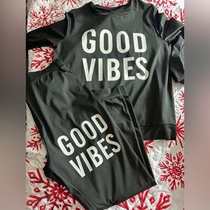 Good Vibes Black Lounge Set